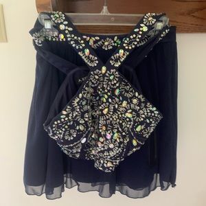 A. Byer Two- Piece Jeweled Blue Mini Dress. Top is Size 7; Bottom is Size 9.